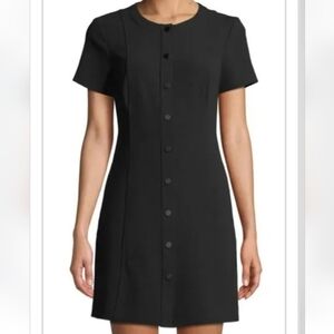 Theory Snap Front Black Dress